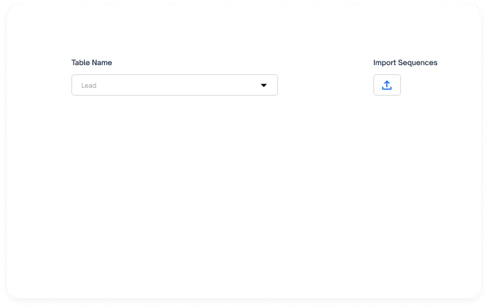 Import any Table Sequence