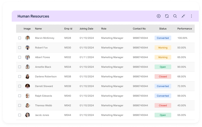 Preview with List View